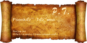 Psenkó Tímea névjegykártya